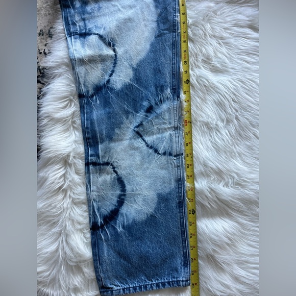 🆕 Juicy Couture Women's Relaxed Fit Tie Dye Denim 100% Cotton Jeans Size 31 Blue - Picture 8 of 13